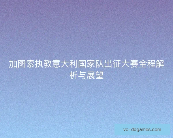 加图索执教意大利国家队出征大赛全程解析与展望